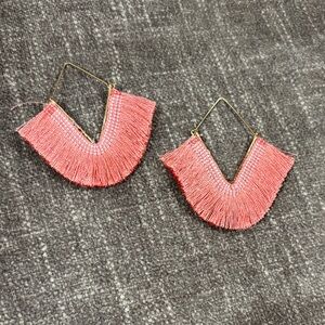 Gold tone boho fringe earrings